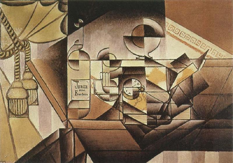 Juan Gris Watch and Bottle China oil painting art